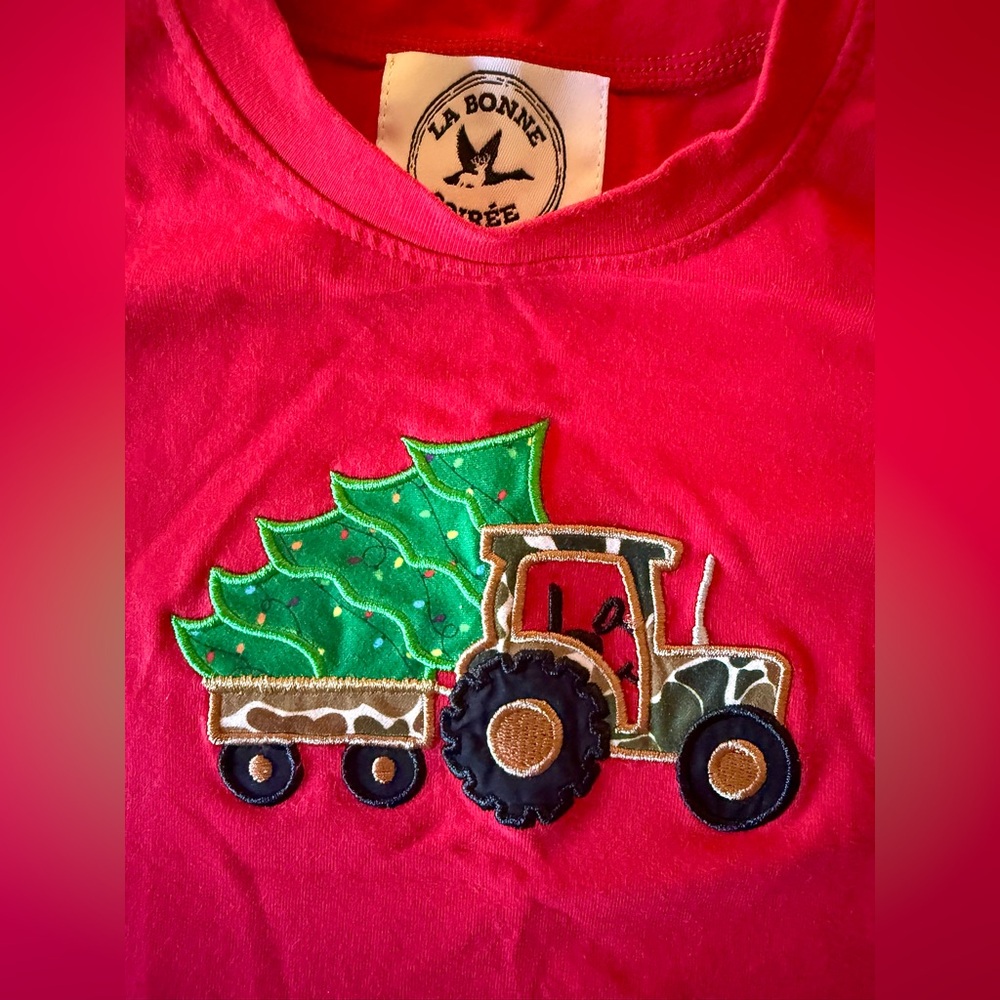 LA BONNE SOIRÉE Boutique Baby Christmas Camo Long SleeveT Shirt Pants Set 12-18M - Picture 3 of 6